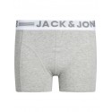 JACK & JONES Sense Trunks 3-Pack  Jnr - Hvid -Grå -Sort
