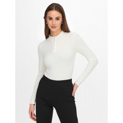 JDY Fransiska højhalset basis bluse - Cloud Danser