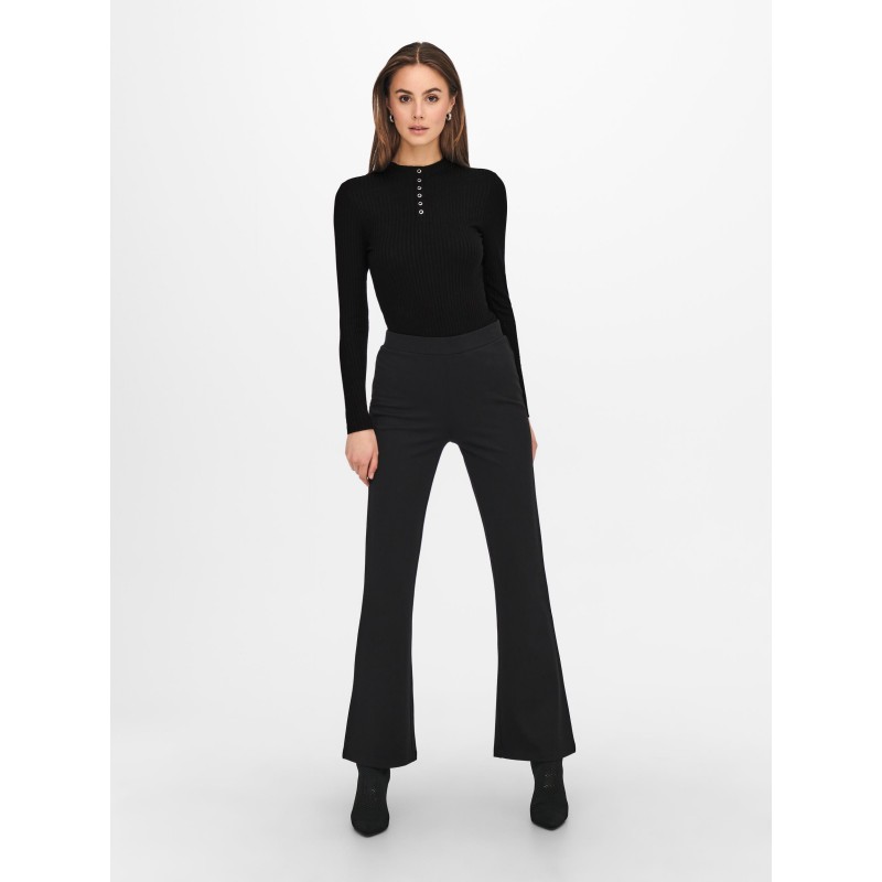 JDY FRANSISKA  HIGHNECK TOP - SORT