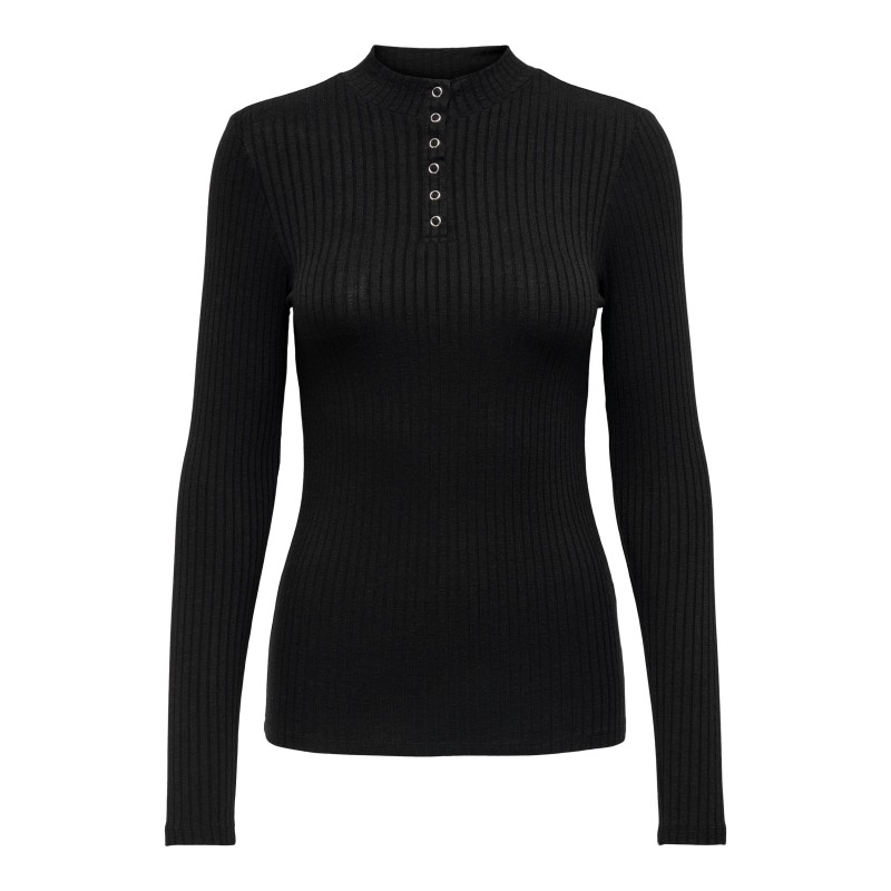 JDY FRANSISKA  HIGHNECK TOP - SORT