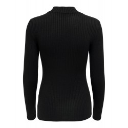 JDY FRANSISKA  HIGHNECK TOP - SORT