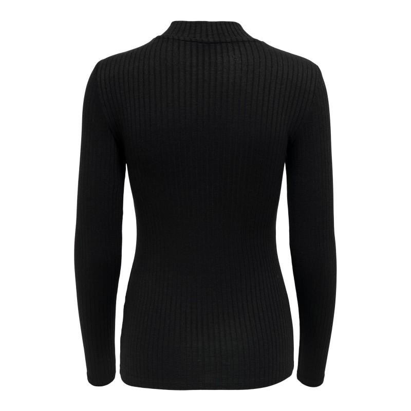 JDY FRANSISKA  HIGHNECK TOP - SORT