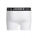 JACK & JONES Sense Trunks 3-Pack  Jnr - Hvid -Grå -Sort