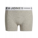 JACK & JONES Sense Trunks 3-Pack  Jnr - Hvid -Grå -Sort