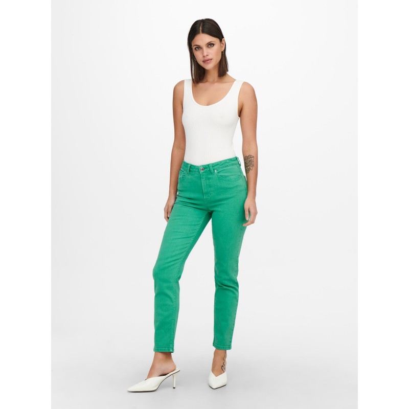 ONLY EMILY HW ANK JEANS - GREEN| DAMETØJ