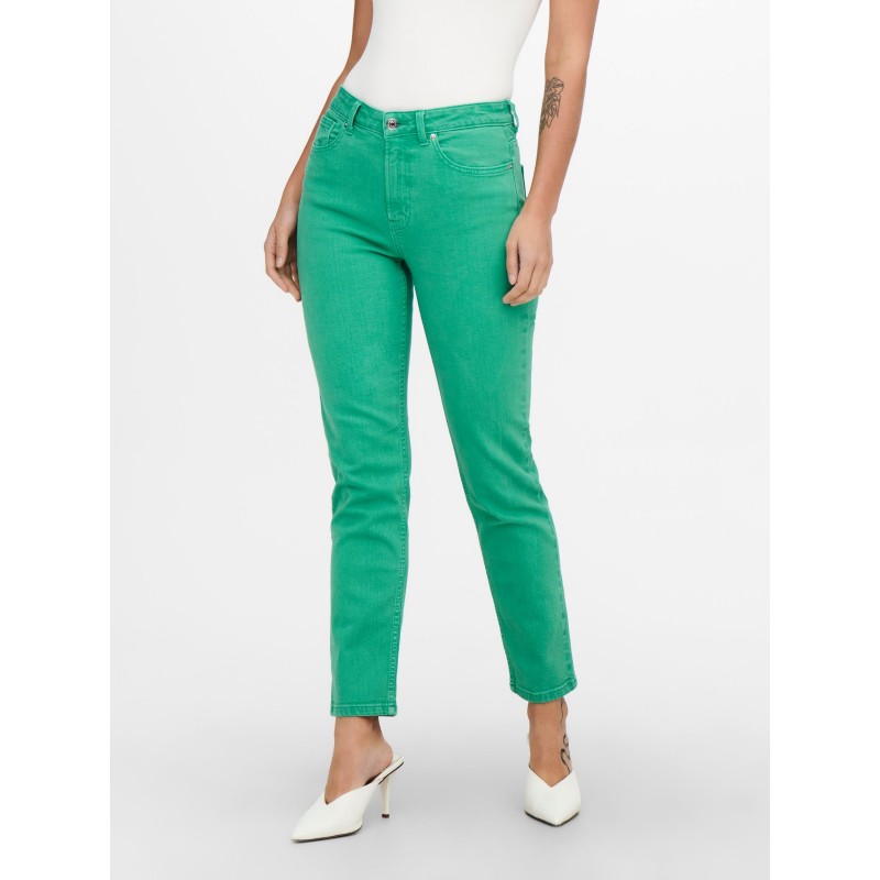 ONLY EMILY HW ANK JEANS - GREEN| DAMETØJ