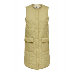 JDY Augusta Diamant Quiltet Vest - Khaki