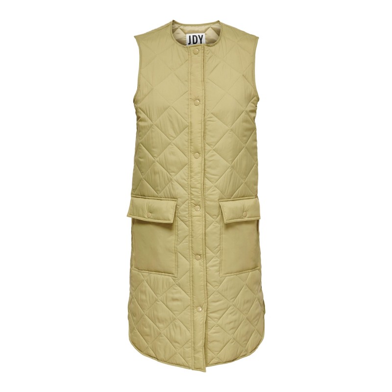 JDY Augusta Diamant Quiltet Vest - Khaki