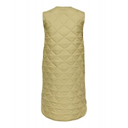 JDY Augusta Diamant Quiltet Vest - Khaki