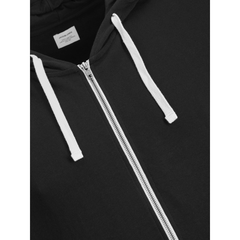 Jack & Jones Plus Holmen zip hoodie - Sort