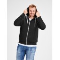 Jack & Jones Plus Holmen zip hoodie - Sort