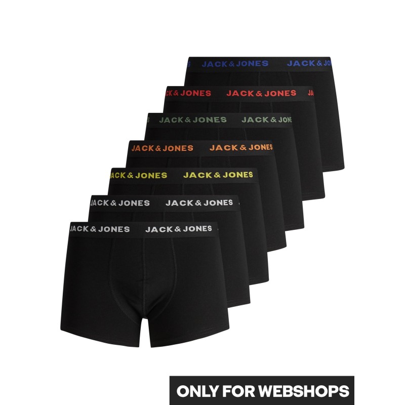 JACK & JONES BASIC BOKSERSHORTS 7-PAK SORT | thebestbuy.dk