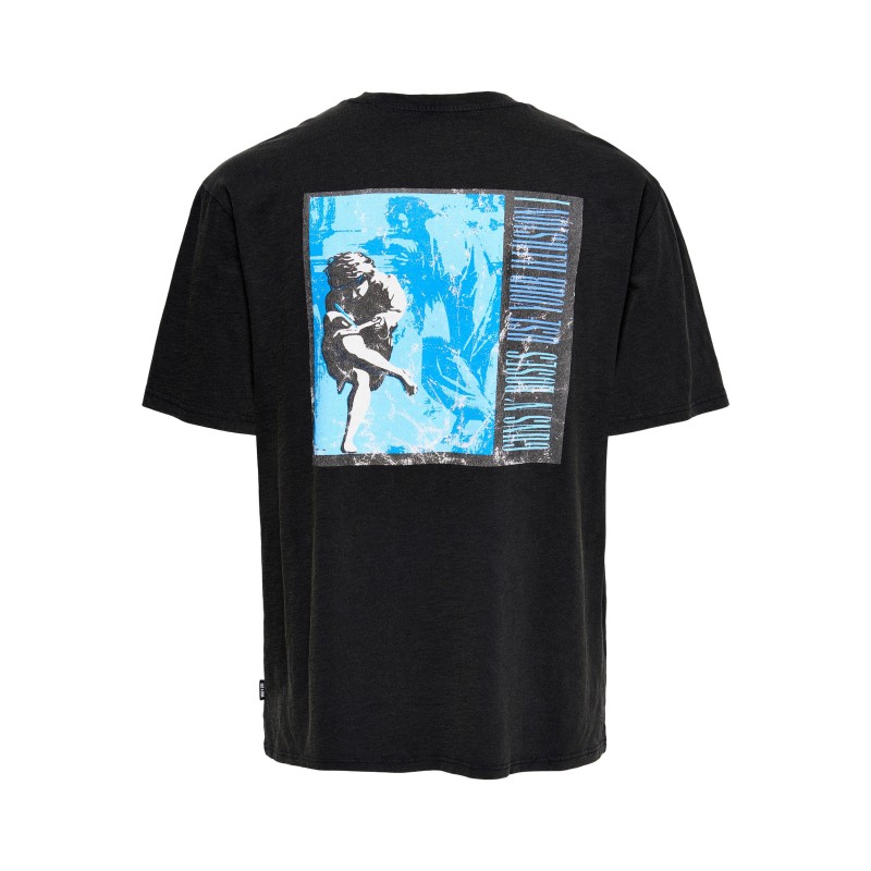 ONLY & SONS Life Gunsn Roses T-shirt - Sort