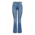 ONLY LIFE HØJTALJEDE FLARED JEANS - LIGHT MEDIUM BLUE