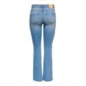 ONLY LIFE HØJTALJEDE FLARED JEANS - LIGHT MEDIUM BLUE