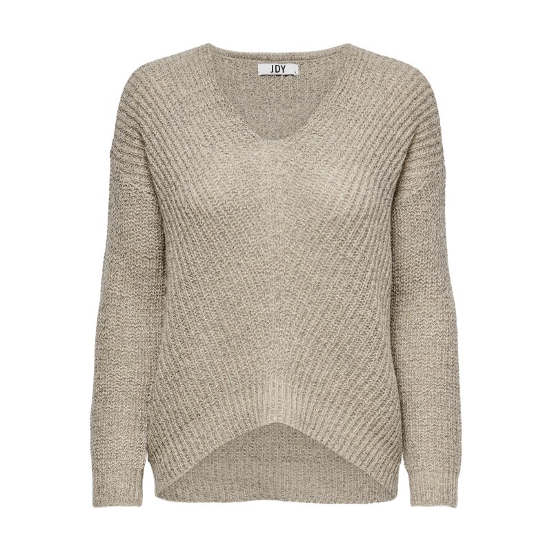 JDY New Megan Strik Pullover - Cement