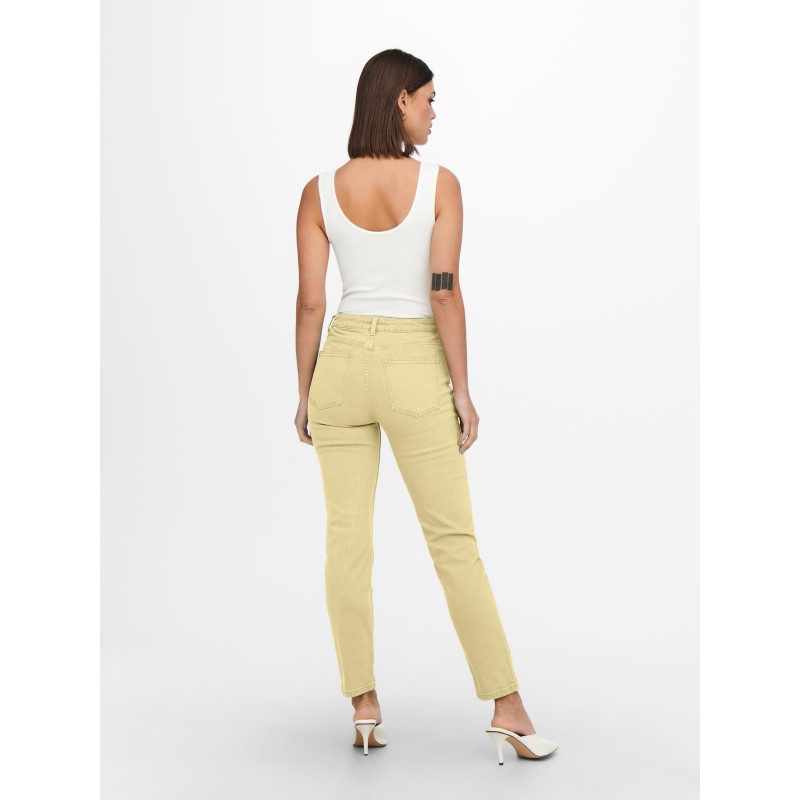 ONLY Emily højtaljet ankel jeans - Lemon Meringue | DAMETØJ