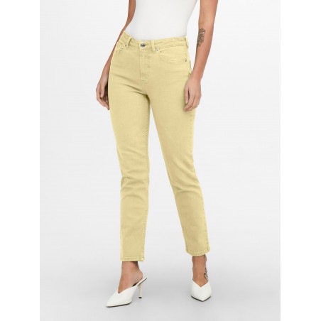 ONLY Emily højtaljet ankel jeans - Lemon Meringue | DAMETØJ