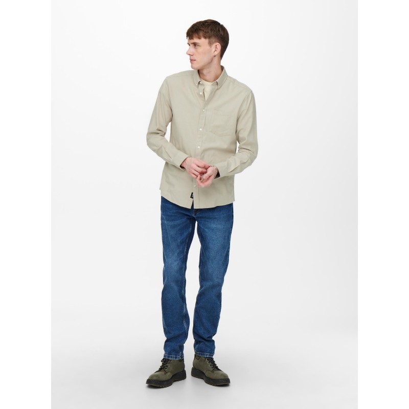 Only & Sons Niko langærmet skjorte - Chinchilla