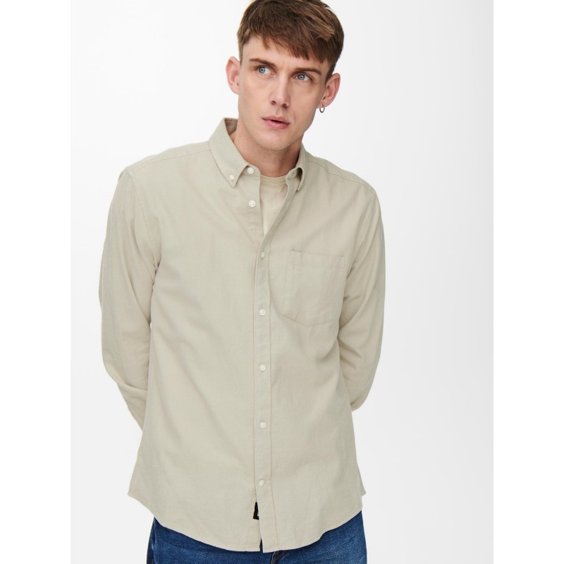 Only & Sons Niko langærmet skjorte - Chinchilla