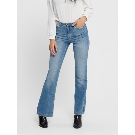 MODE Fra JDY | Flora High Flared Jeans | Online | Medium Blue Denim