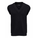 Only & Sons V-hals strik vest - Dark Navy
