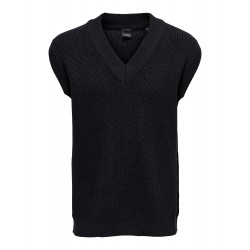 Only & Sons V-hals strik vest - Dark Navy