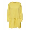 JDY Nashville sweatskjole - Yellow Cream