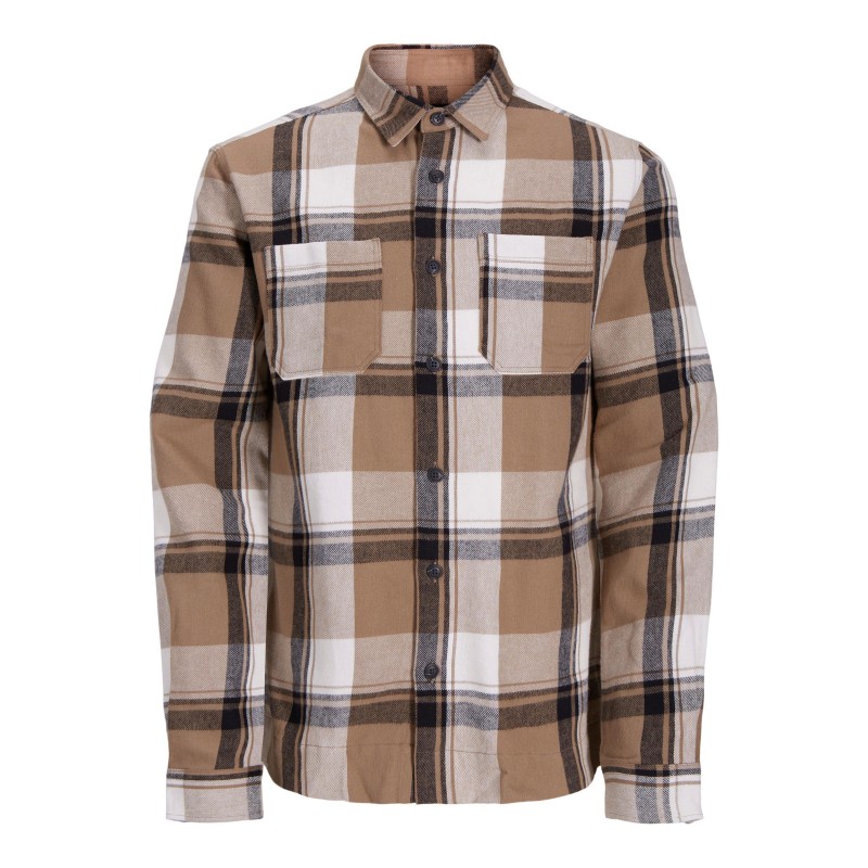 Tøj Til Store Mænd | JACK & JONES PLUS Flannel Overshirt | Stor Udvalg