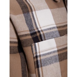 Tøj Til Store Mænd | JACK & JONES PLUS Flannel Overshirt | Stor Udvalg