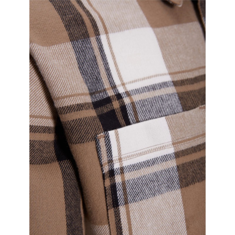 Tøj Til Store Mænd | JACK & JONES PLUS Flannel Overshirt | Stor Udvalg