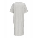 Only Soft S/S Lang sweat kjole - Oatmeal