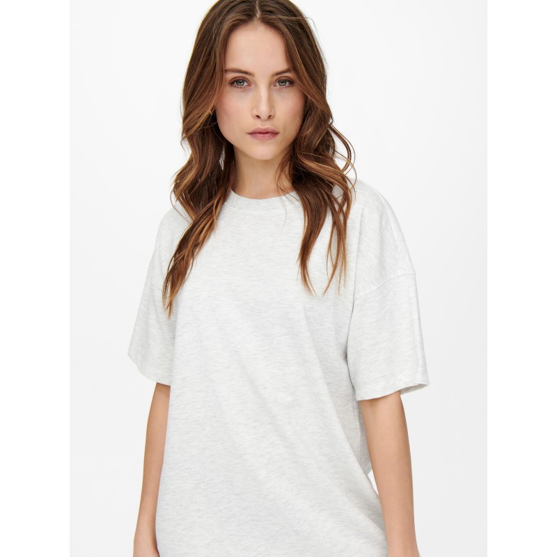 Only Soft S/S Lang sweat kjole - Oatmeal