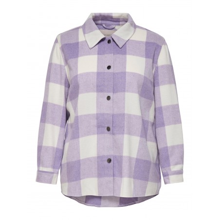 ONLY CARMAKOMA Ternet Shacket - Chalk Violet