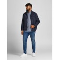 JACK & JONES PLUS Langærmet Hør Skjorte - Lyseblå Meleret