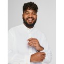 JACK & JONES PLUS Langærmet Hør Skjorte - Hvid