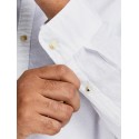 JACK & JONES PLUS Langærmet Hør Skjorte - Hvid