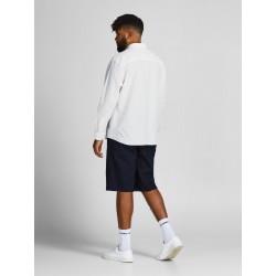 JACK & JONES PLUS Langærmet Hør Skjorte - Hvid