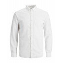 JACK & JONES PLUS Langærmet Hør Skjorte - Hvid