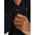 JACK & JONES PLUS Langærmet Hør Skjorte - Sort