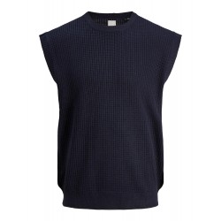 JACK & JONES Landra Strik Vest Med Struktur - Maritim Blue