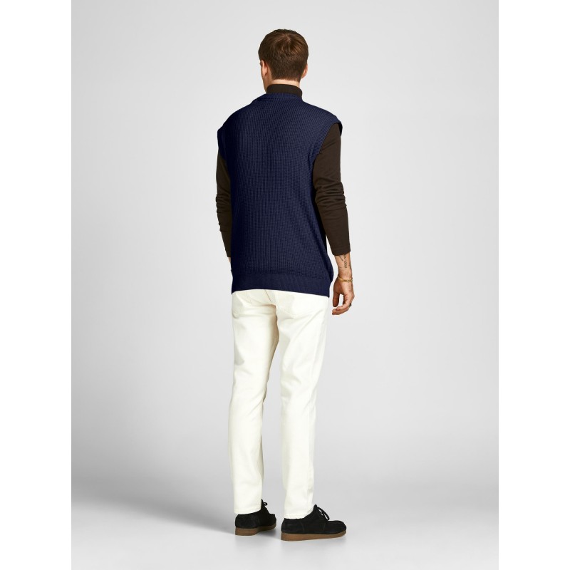 JACK & JONES Landra Strik Vest Med Struktur - Maritim Blue