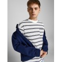 JACK & JONES Blawarren Crew T-shirt - Cloud Dancer