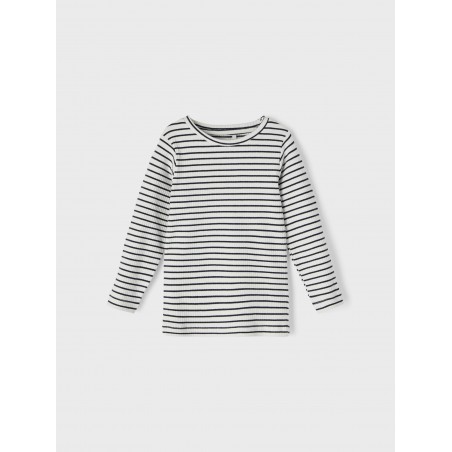 Name It Mini Dae stribet l/s t-shirt - Dark Sapphire