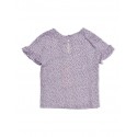 KIDS ONLY SCARLETT RUFFLE S/S TOP - CHALK VIOLET