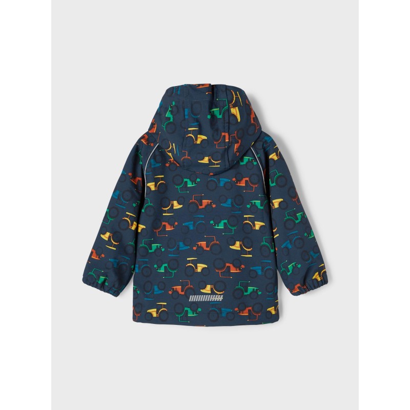 NAME IT MINI MALFA SOFTSHELL JAKKE TRAKTOR- MOONLIT OCEAN