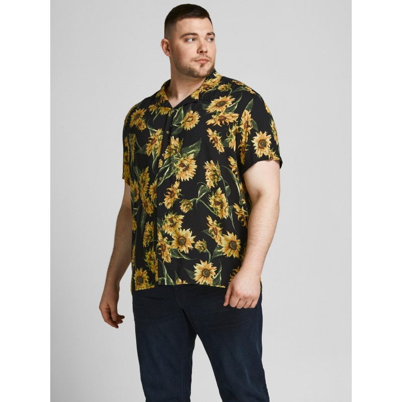 JACK & JONES Plus Size hawaiiskjorte - Sort