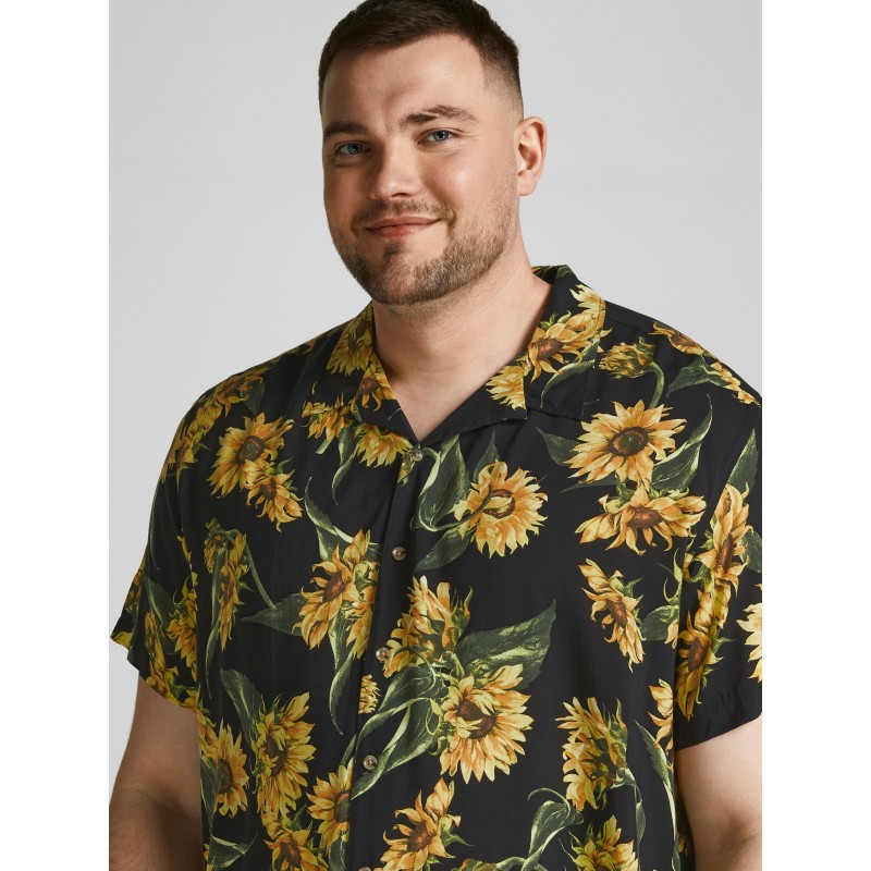 JACK & JONES Plus Size hawaiiskjorte - Sort