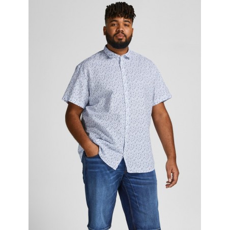 JACK & JONES Plus Blackpool Hør skjorte - Hvid