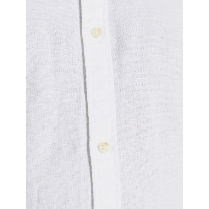 Jack & Jones Plus Kortærmet Hør Skjorte - Hvid